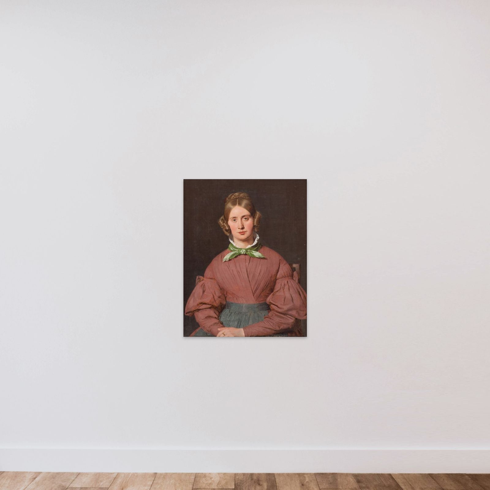 Susanne Cecilie Købke, født Købke, kunstnerens hustru unframed — shown to scale