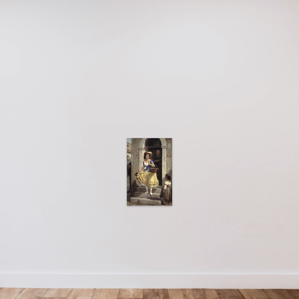 En italienerinde går til karneval unframed — shown to scale