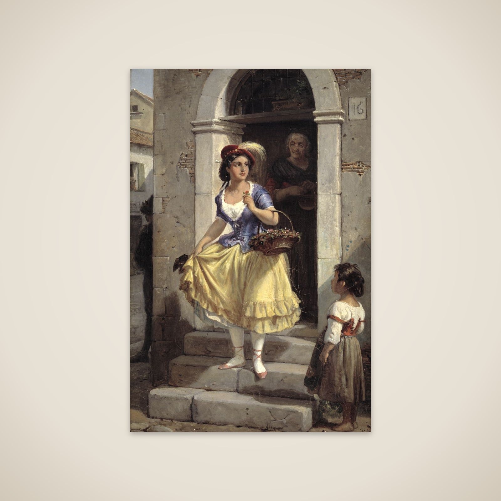 En italienerinde går til karneval unframed print