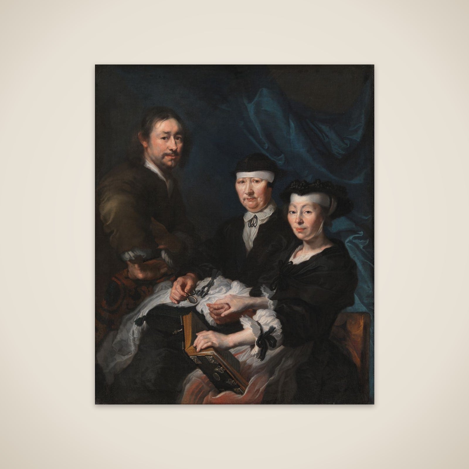 Kunstneren med sin familie unframed print