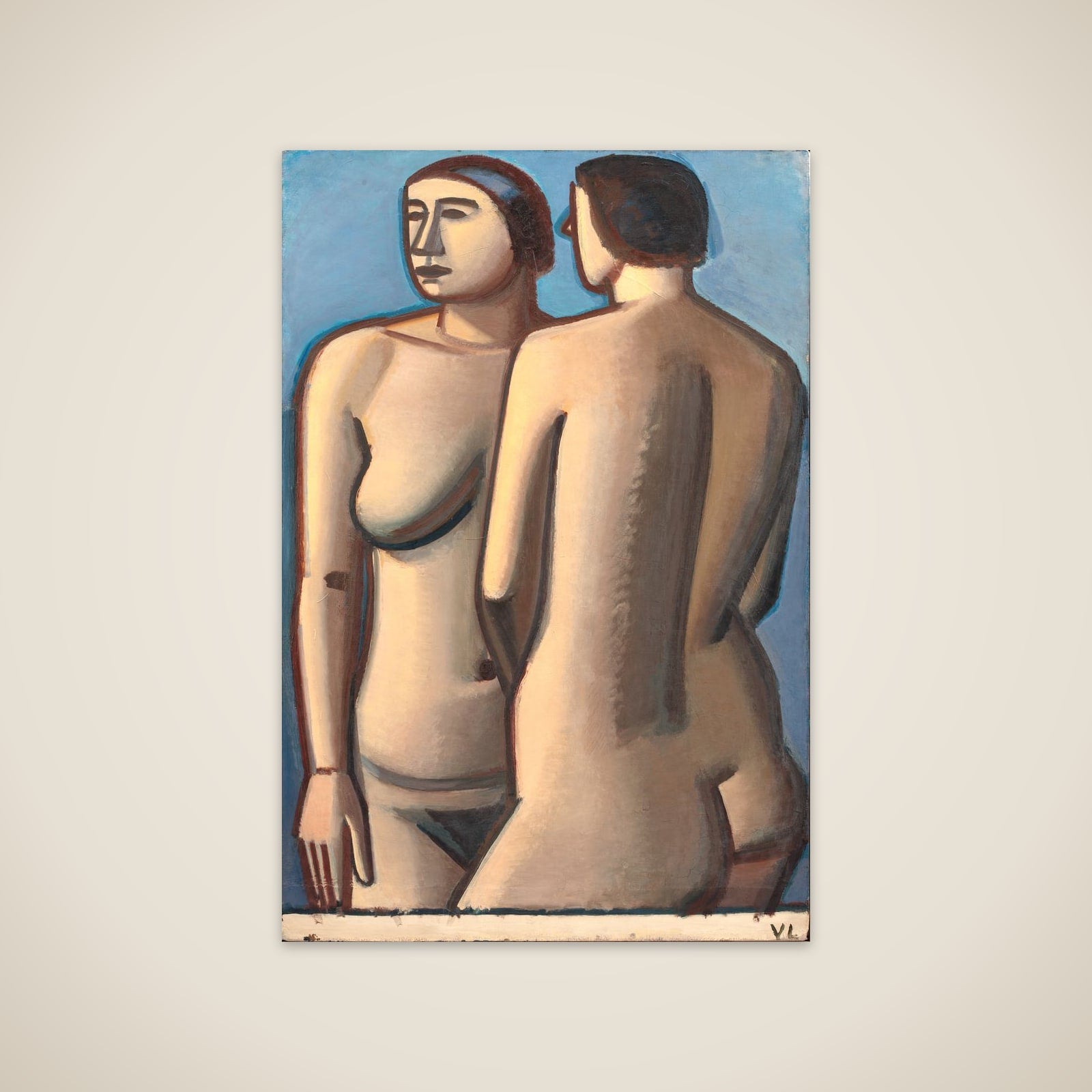 To stående modeller unframed print