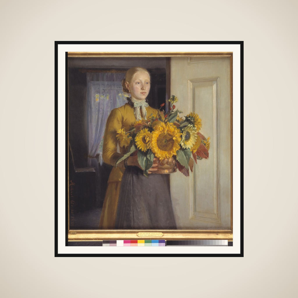 Pigen med solsikkerne framed