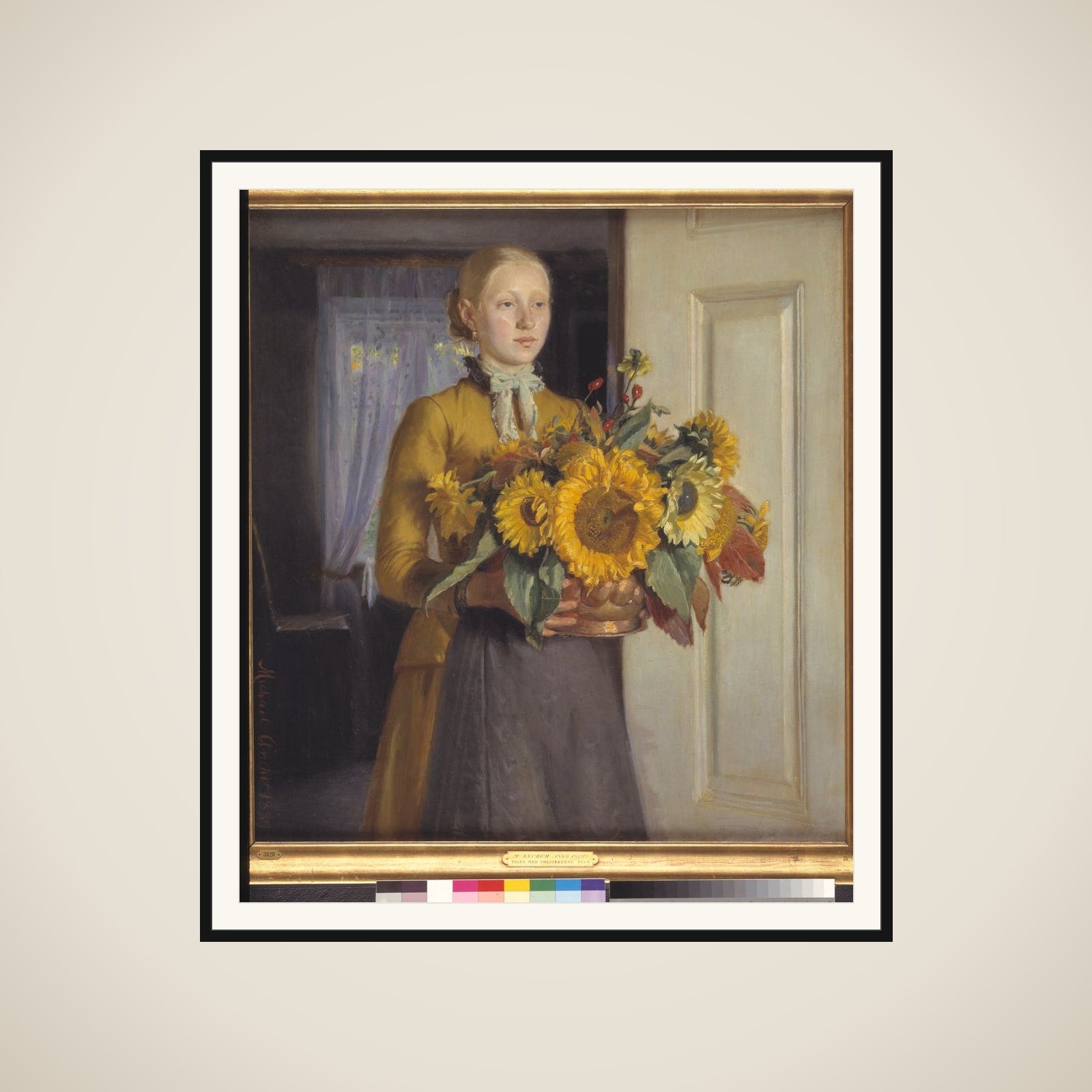 Pigen med solsikkerne framed