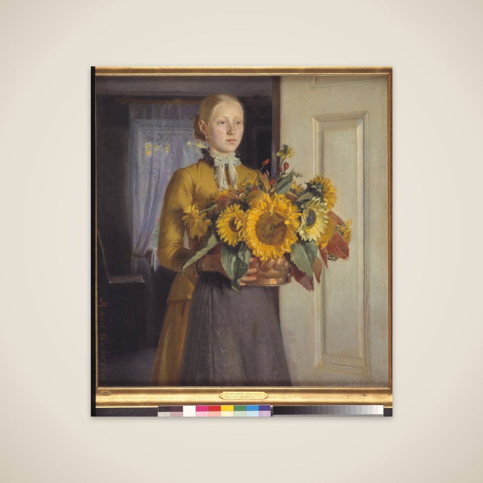 Pigen med solsikkerne unframed print