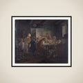 Collegium Politicum. Fra Ludvig Holbergs Den Politiske Kandestøber, 1. Akt, 2.Scene. framed
