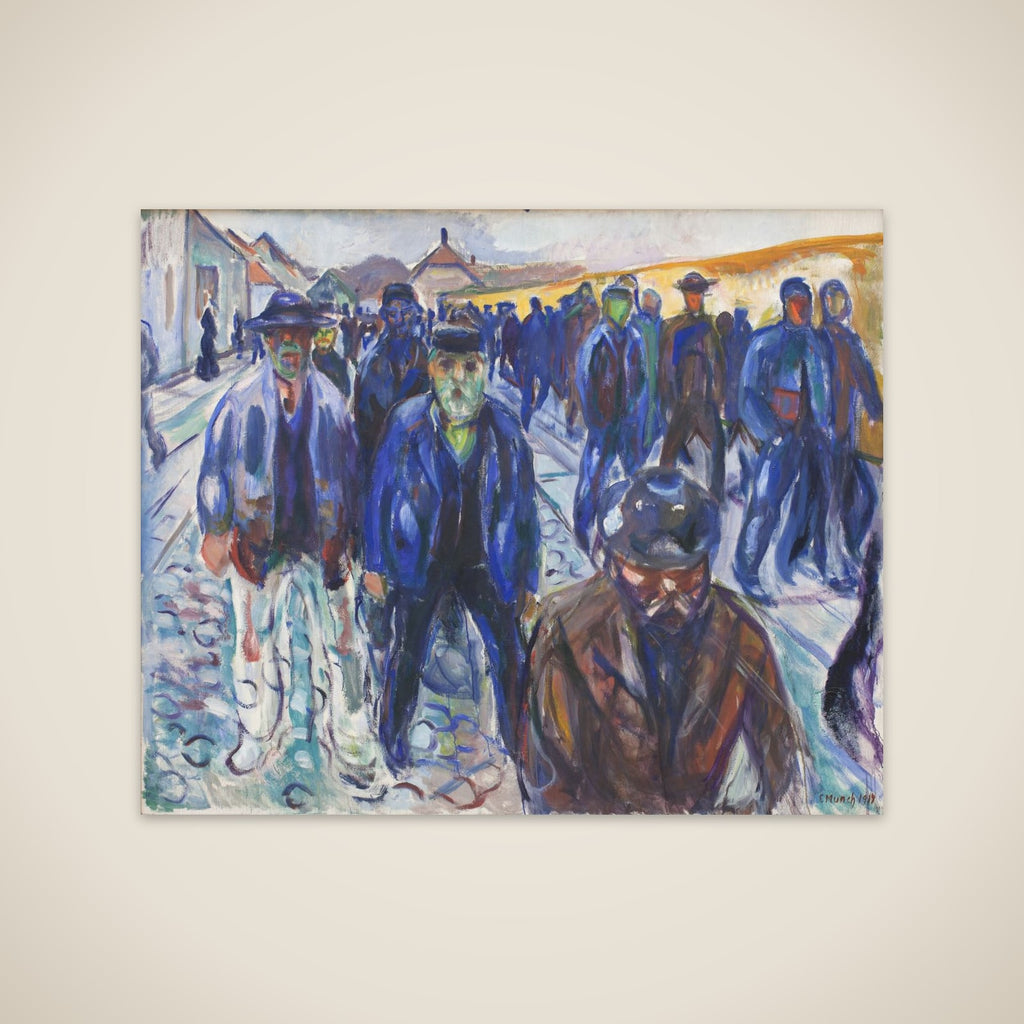 Hjemvendende arbejdere unframed print