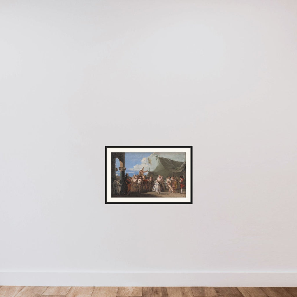 Karnevalscene. Pulcinellas triumf framed — shown to scale