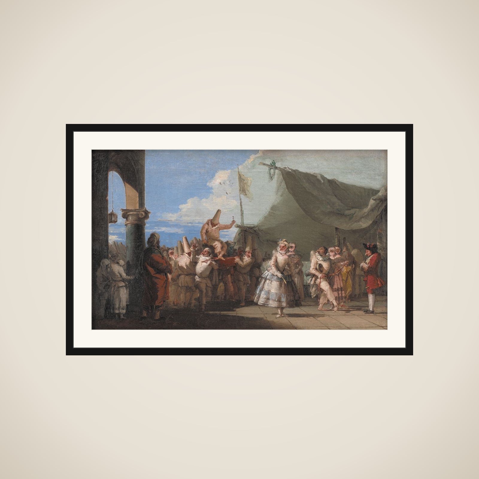 Karnevalscene. Pulcinellas triumf framed