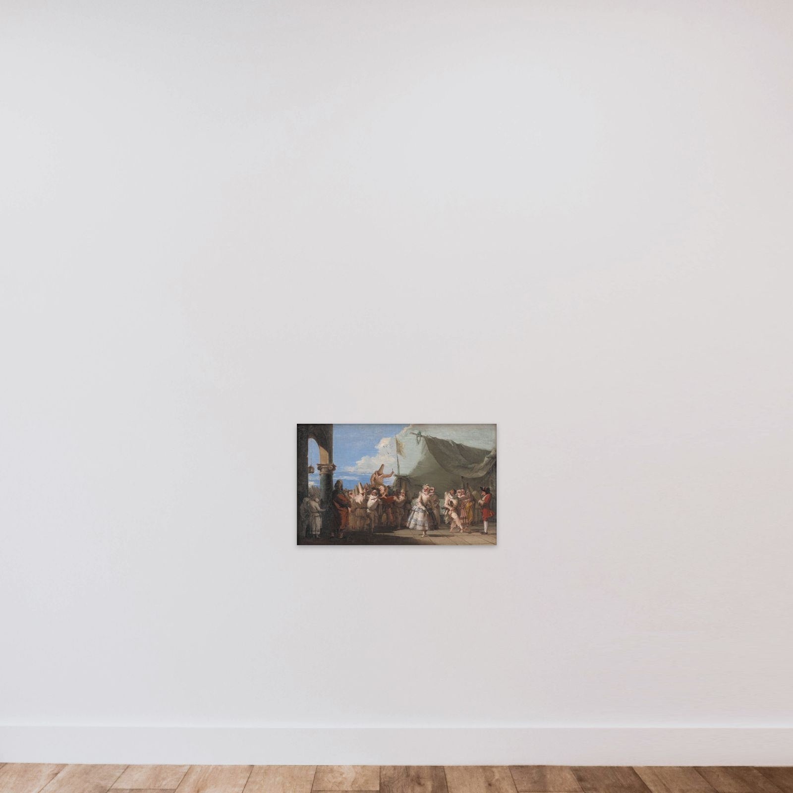 Karnevalscene. Pulcinellas triumf unframed — shown to scale