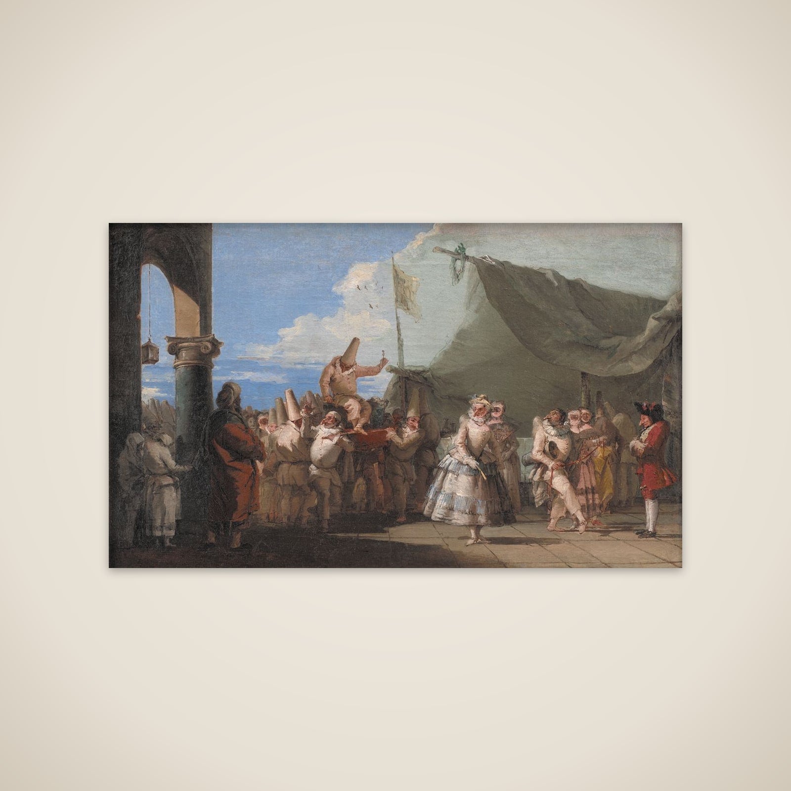 Karnevalscene. Pulcinellas triumf unframed print