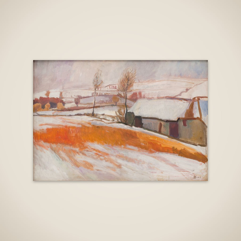 Over Kærby Bakke. Vinter unframed print