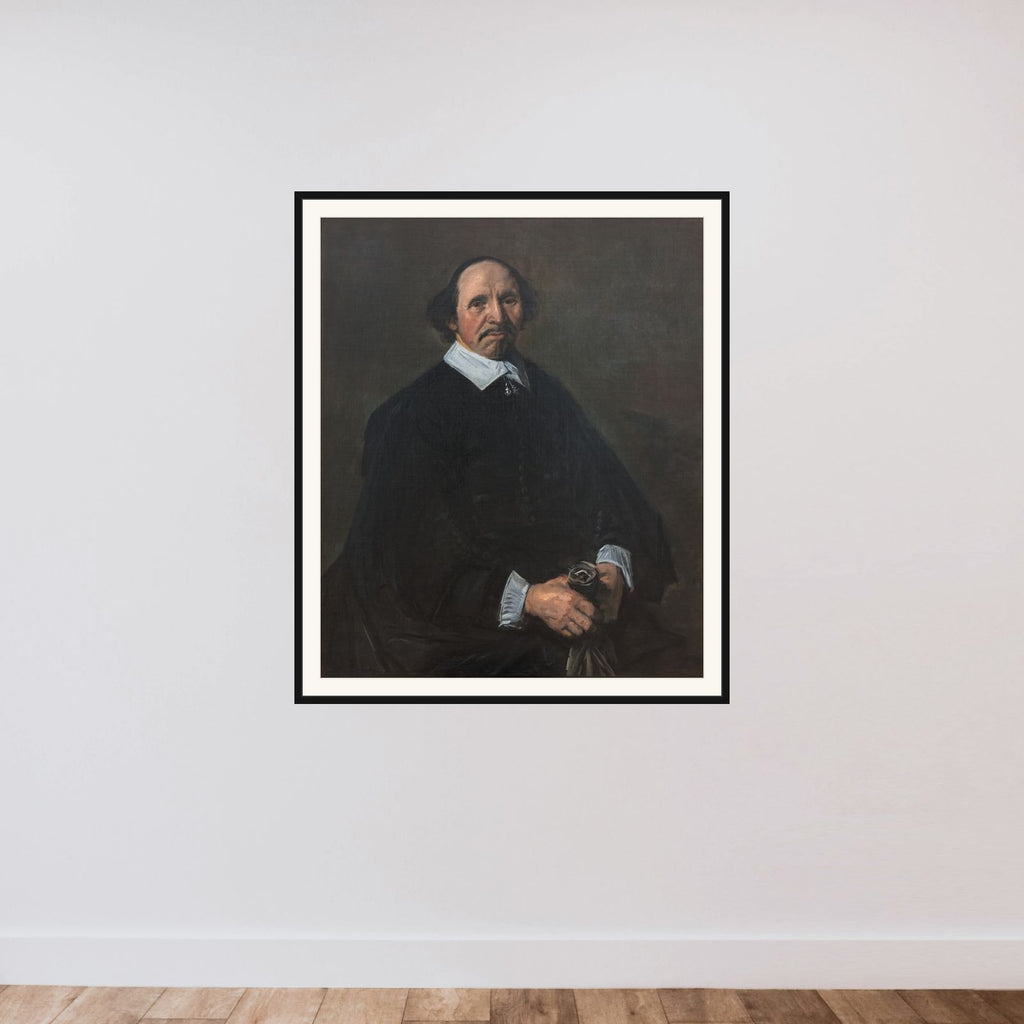 Portræt af en mand framed — shown to scale