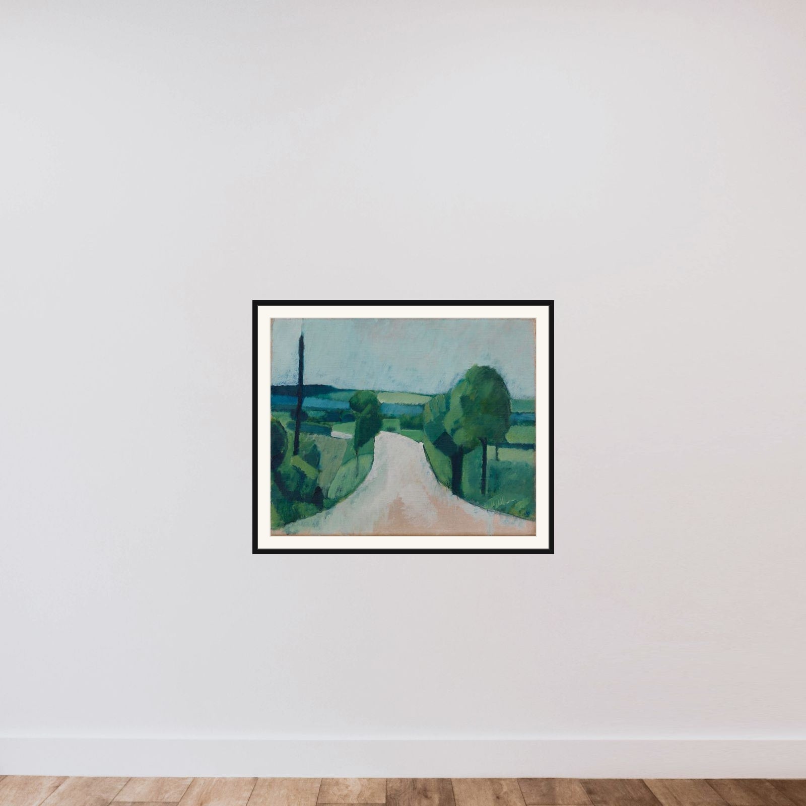 Landevej ved Fåborg framed — shown to scale