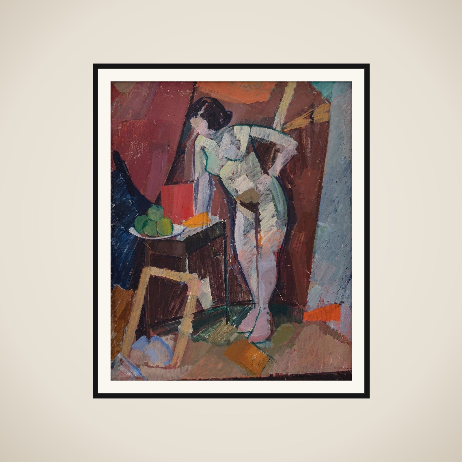 Stående kvindelig model framed