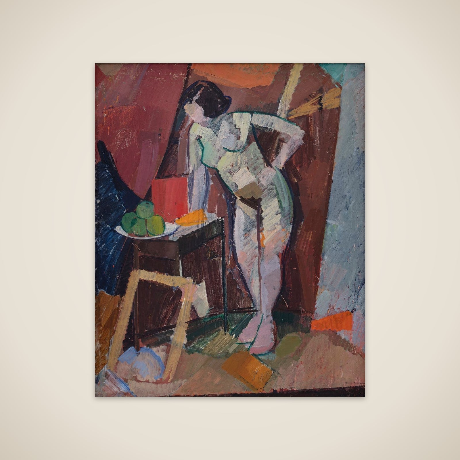 Stående kvindelig model unframed print