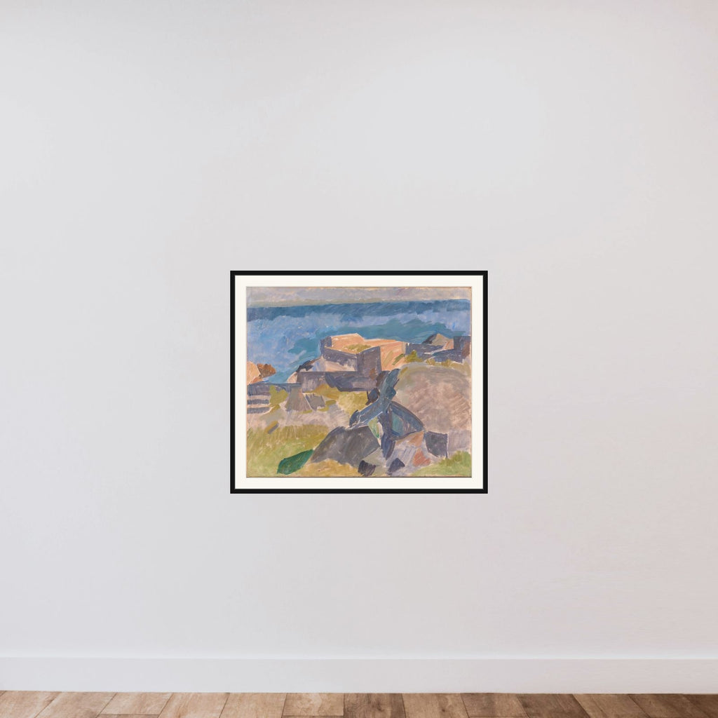 Motiv fra Christiansø framed — shown to scale