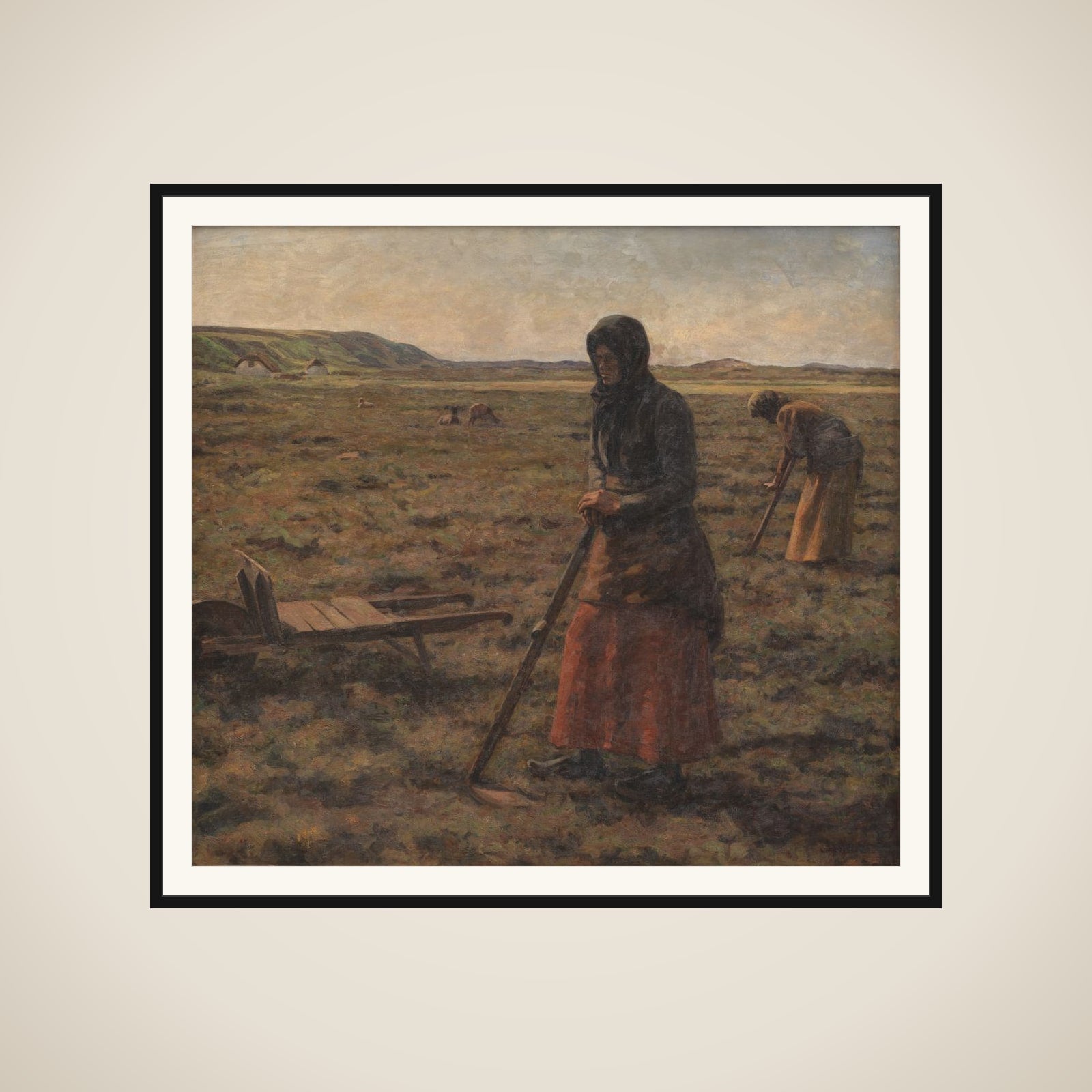 Kvinder hakker lyng framed