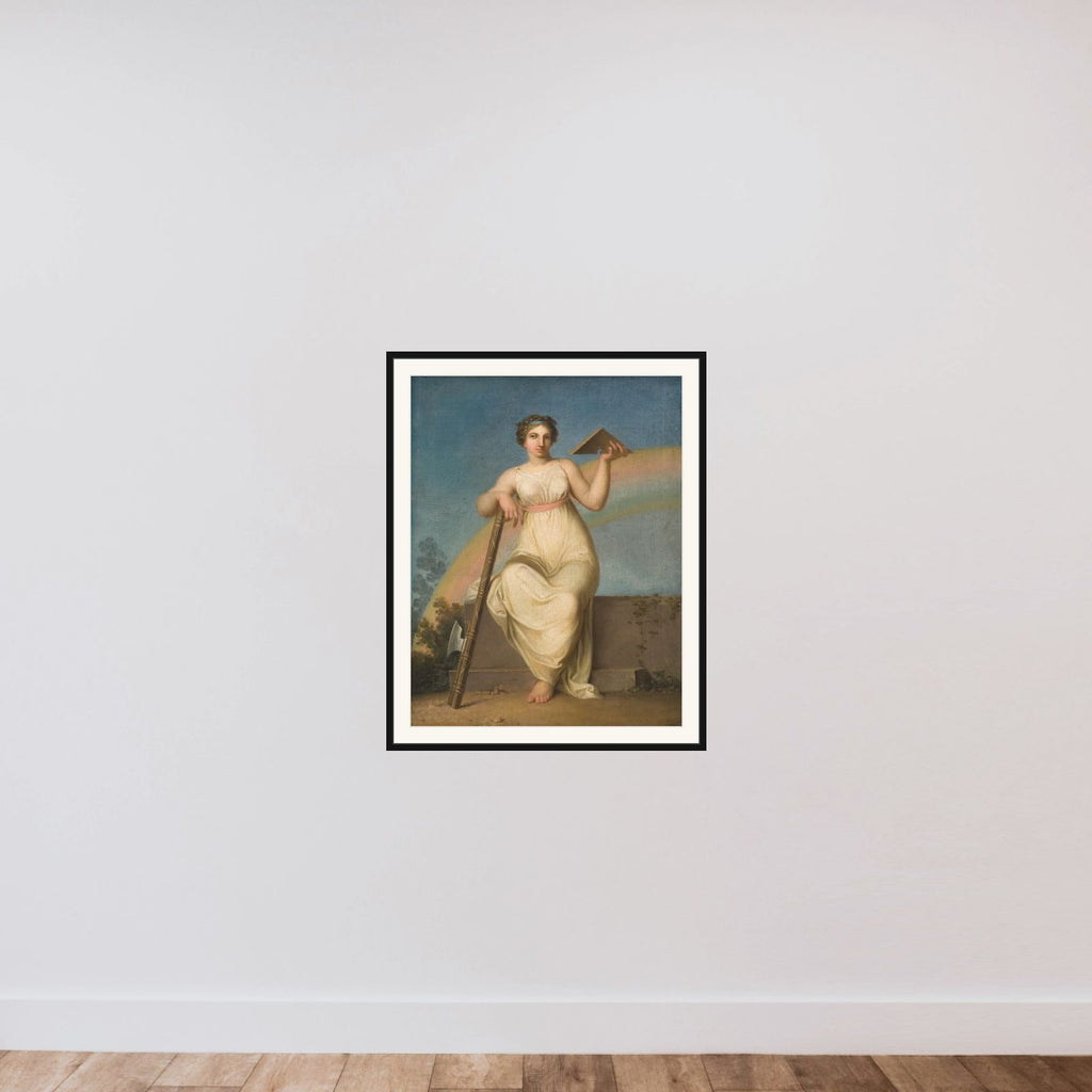 Jurisprudensen. Allegorisk figur framed — shown to scale