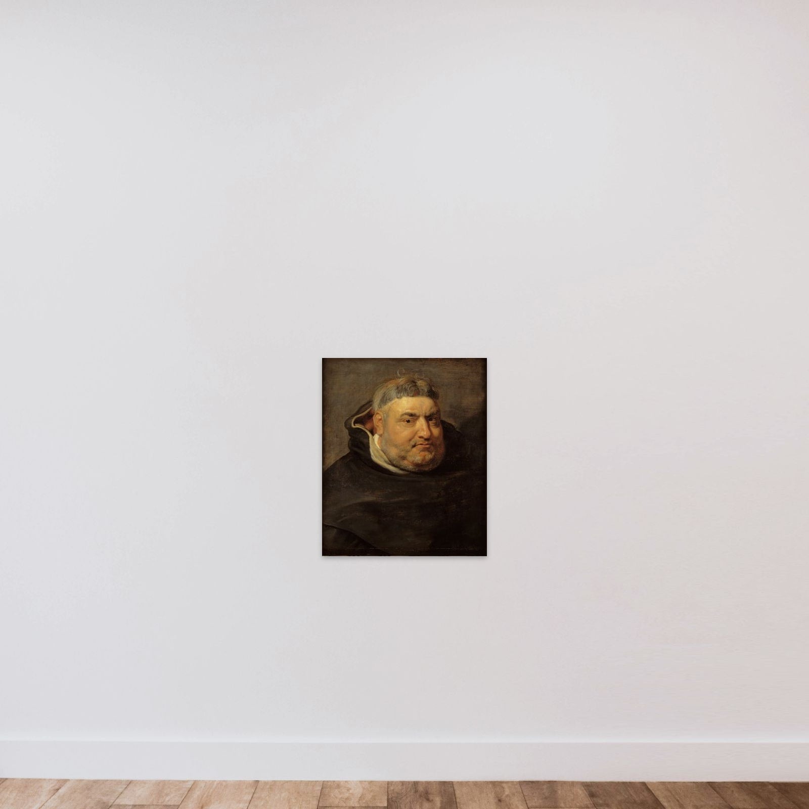 Dominikanermunk unframed — shown to scale