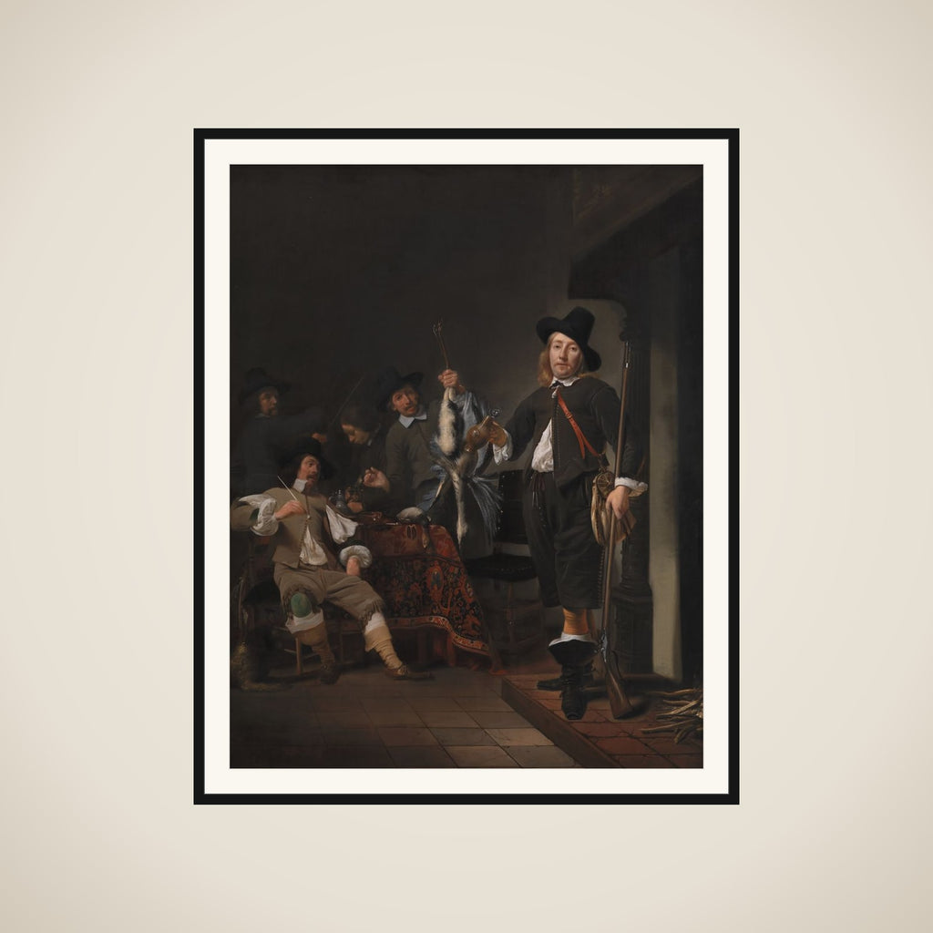 Hjemkomsten fra en fuglejagt framed