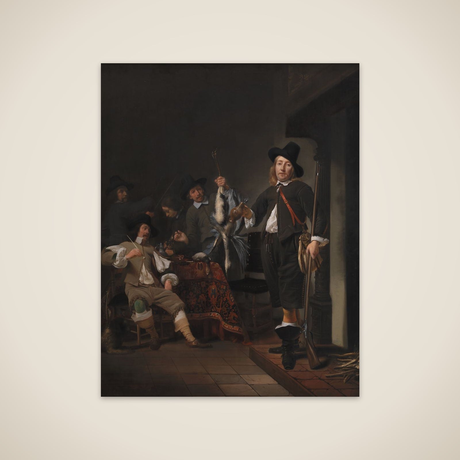 Hjemkomsten fra en fuglejagt unframed print