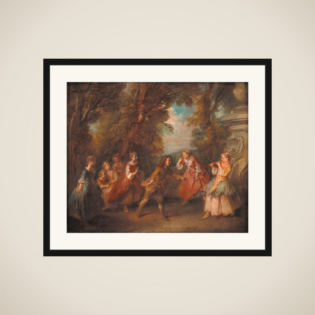 Legende børn i det frie. ("Le jeu des quatre-coins") framed