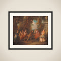 Legende børn i det frie. ("Le jeu des quatre-coins") framed