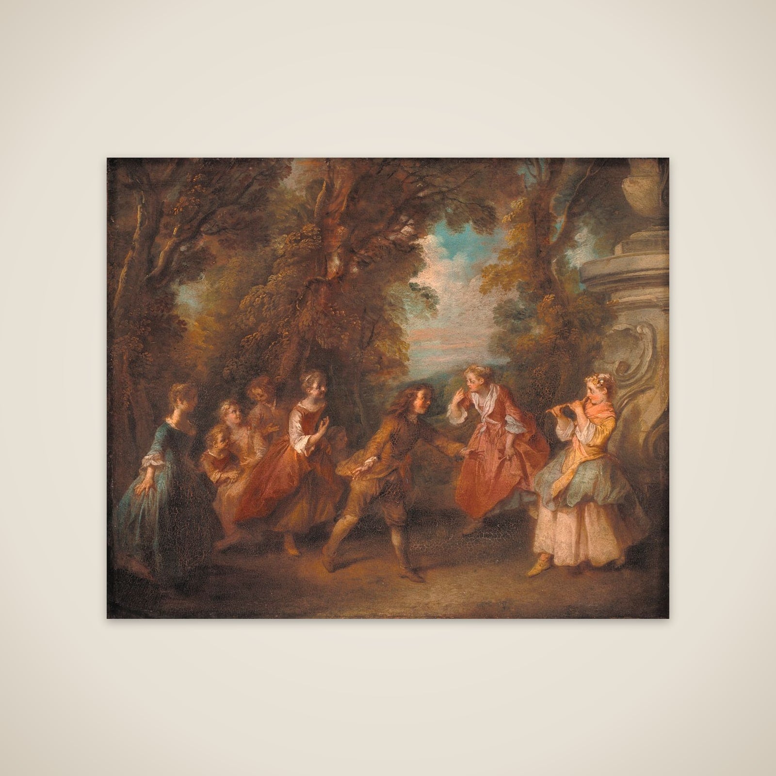 Legende børn i det frie. ("Le jeu des quatre-coins") unframed print