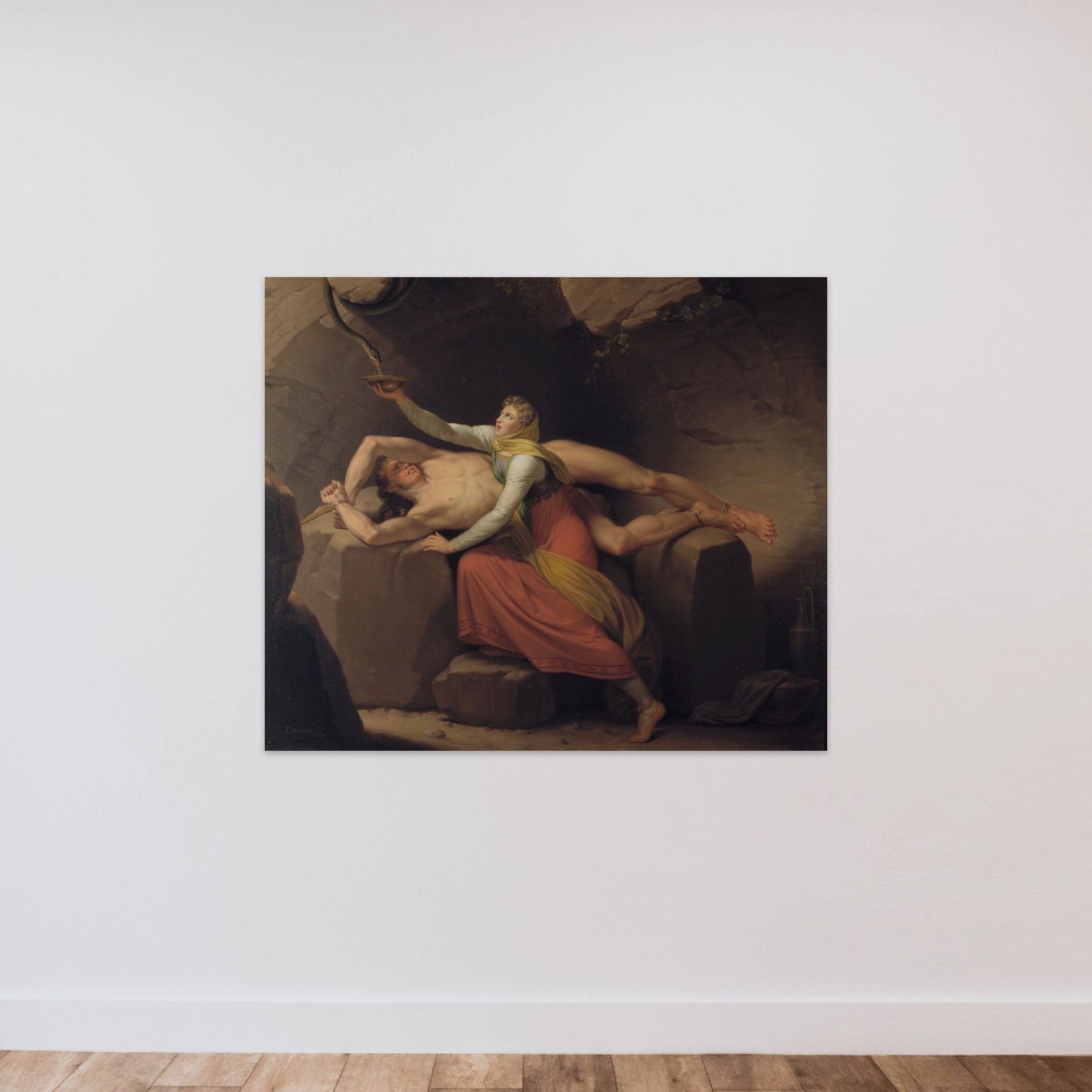 Loke og Sigyn unframed — shown to scale