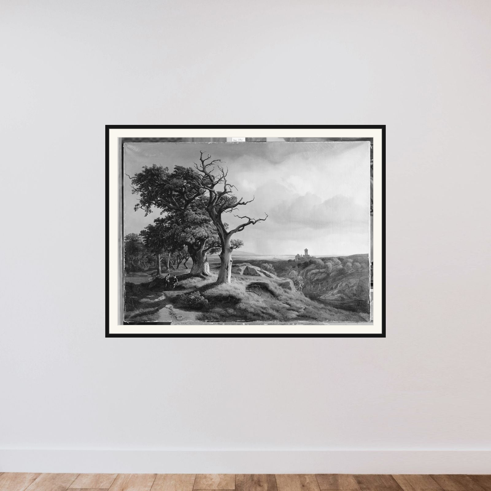 Egn i Oberlausitz med udsigt til Bøhmen framed — shown to scale