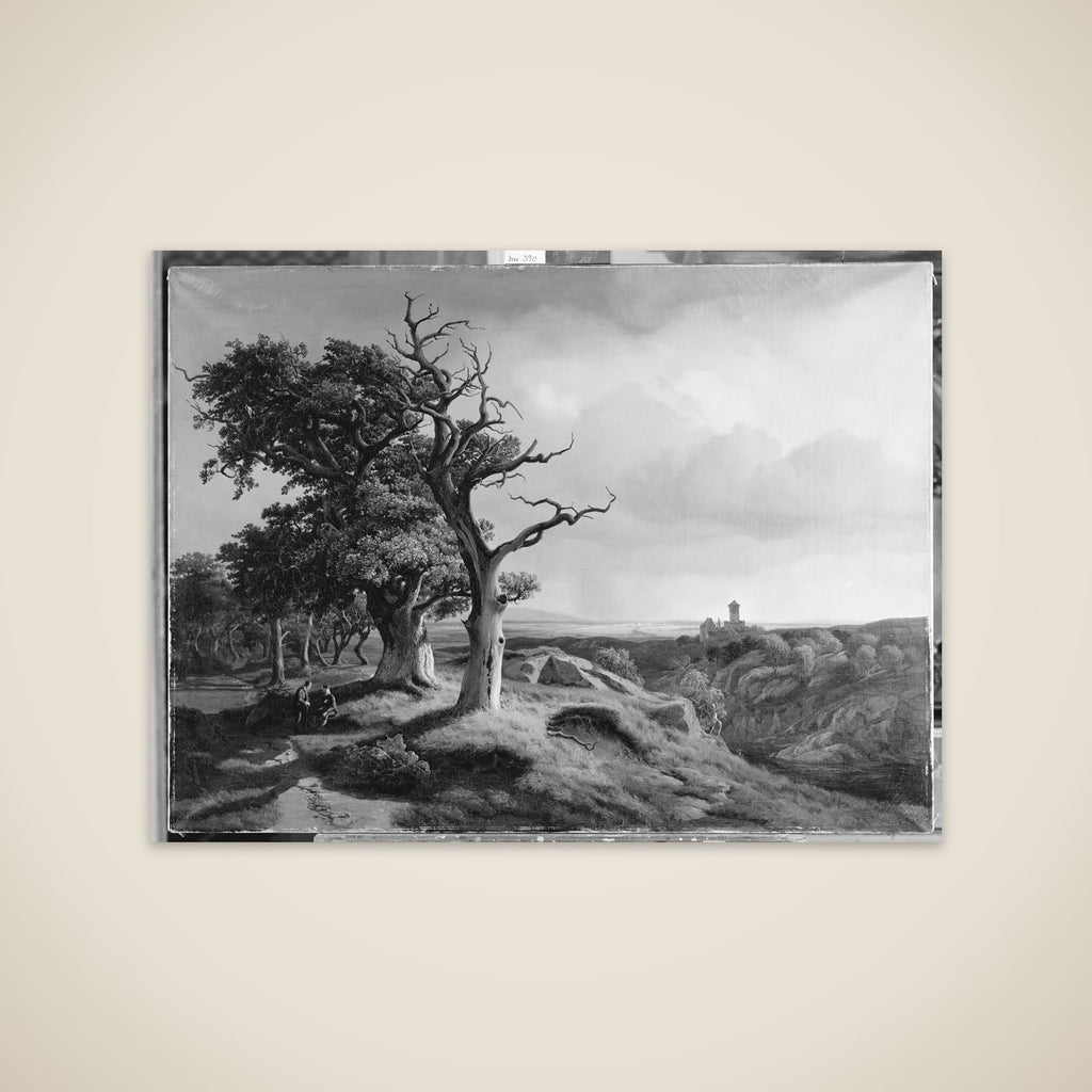 Egn i Oberlausitz med udsigt til Bøhmen unframed print