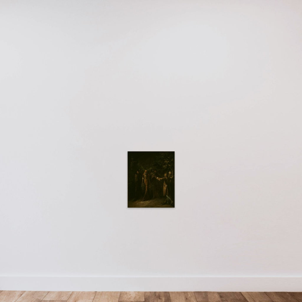 Vægterne fører en potuaner bort unframed — shown to scale