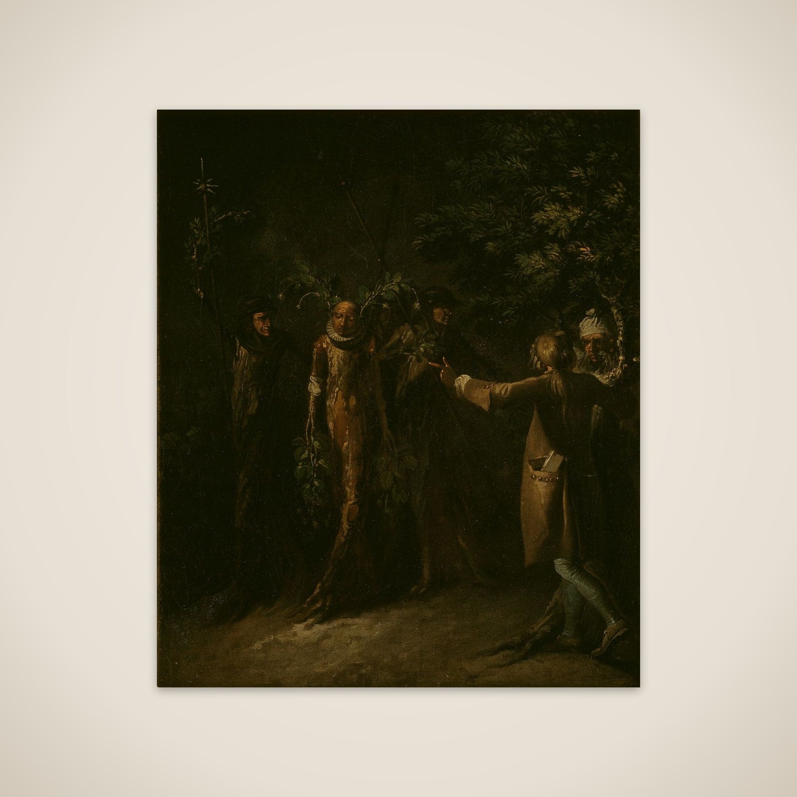 Vægterne fører en potuaner bort unframed print