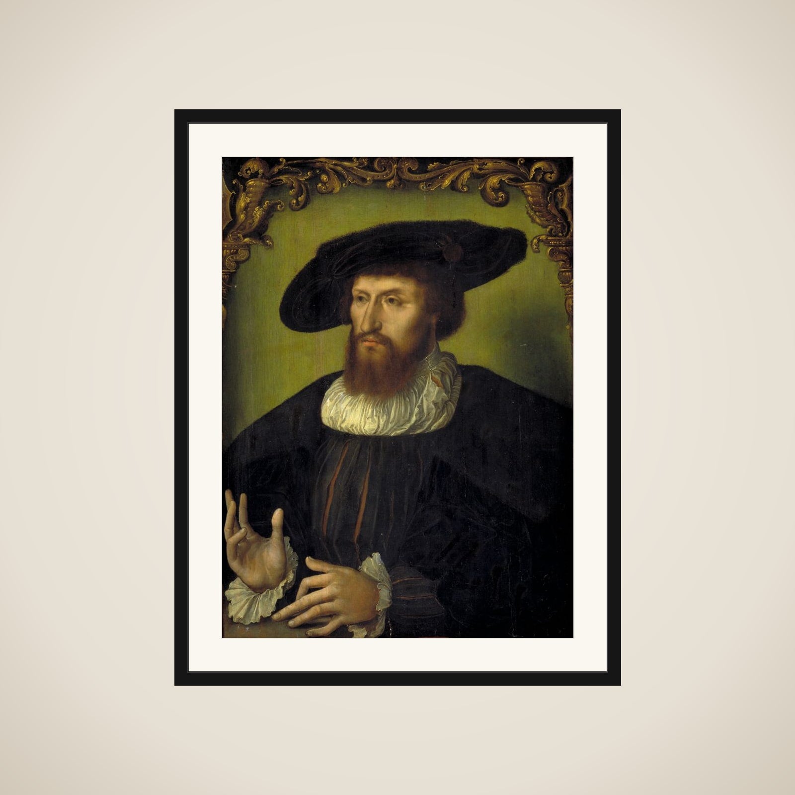Portræt af kong Christian II (1481-1559) framed