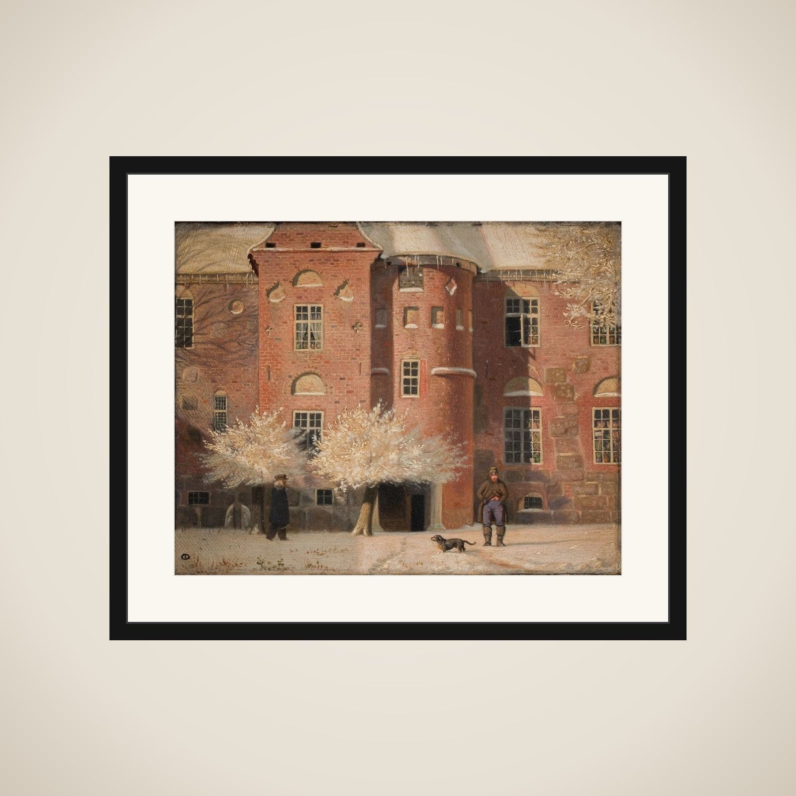 Krabbesholm. Vinter framed