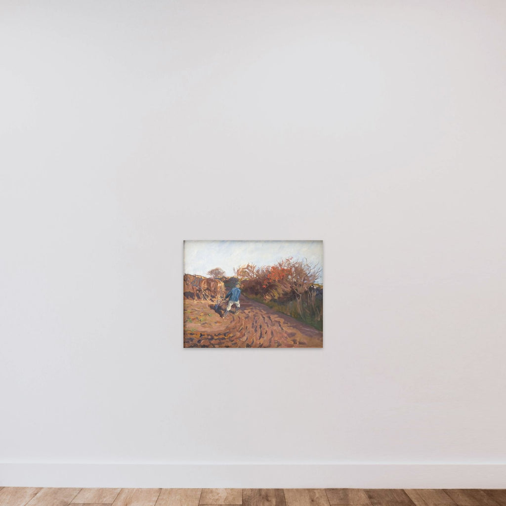 Pløjemanden vender unframed — shown to scale
