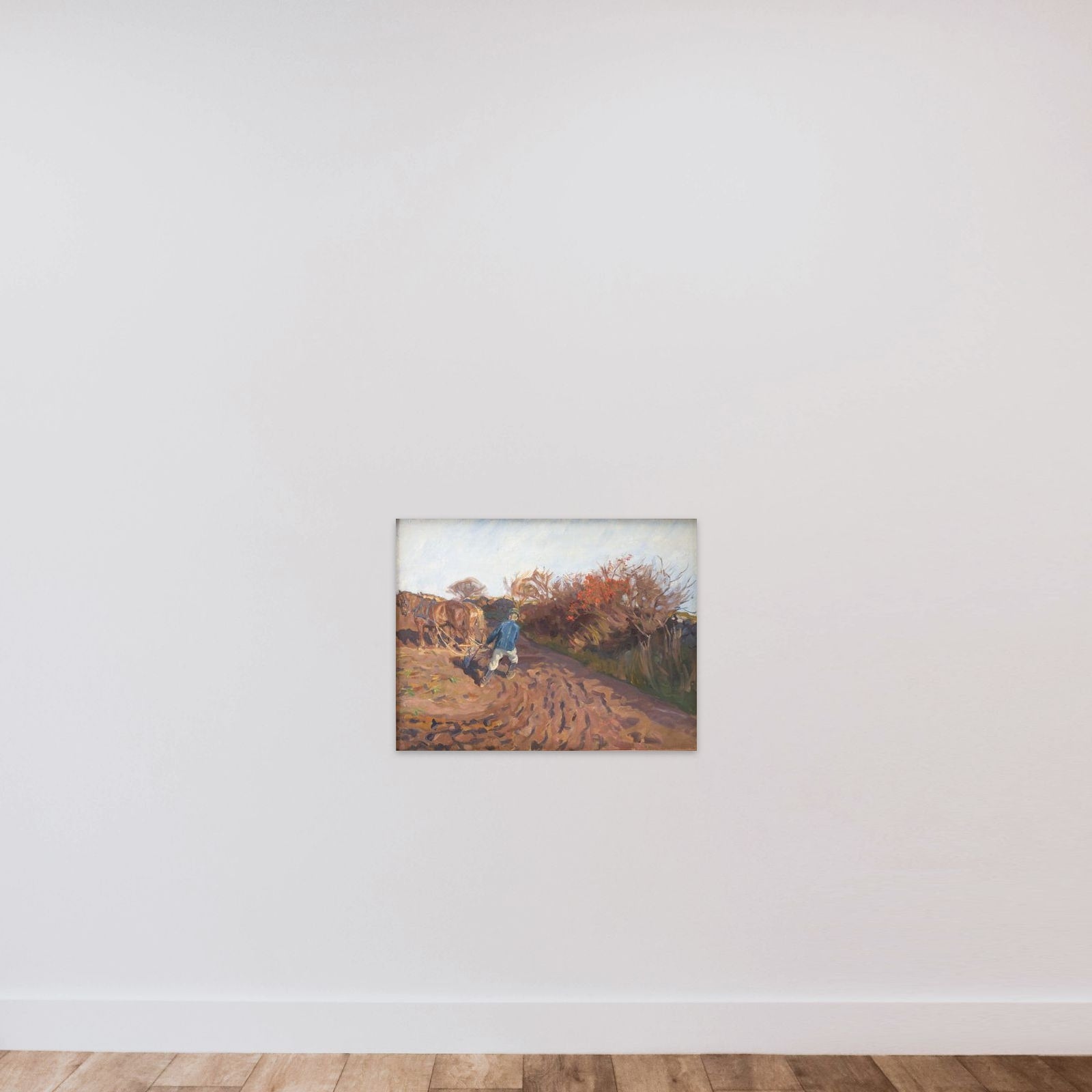 Pløjemanden vender unframed — shown to scale