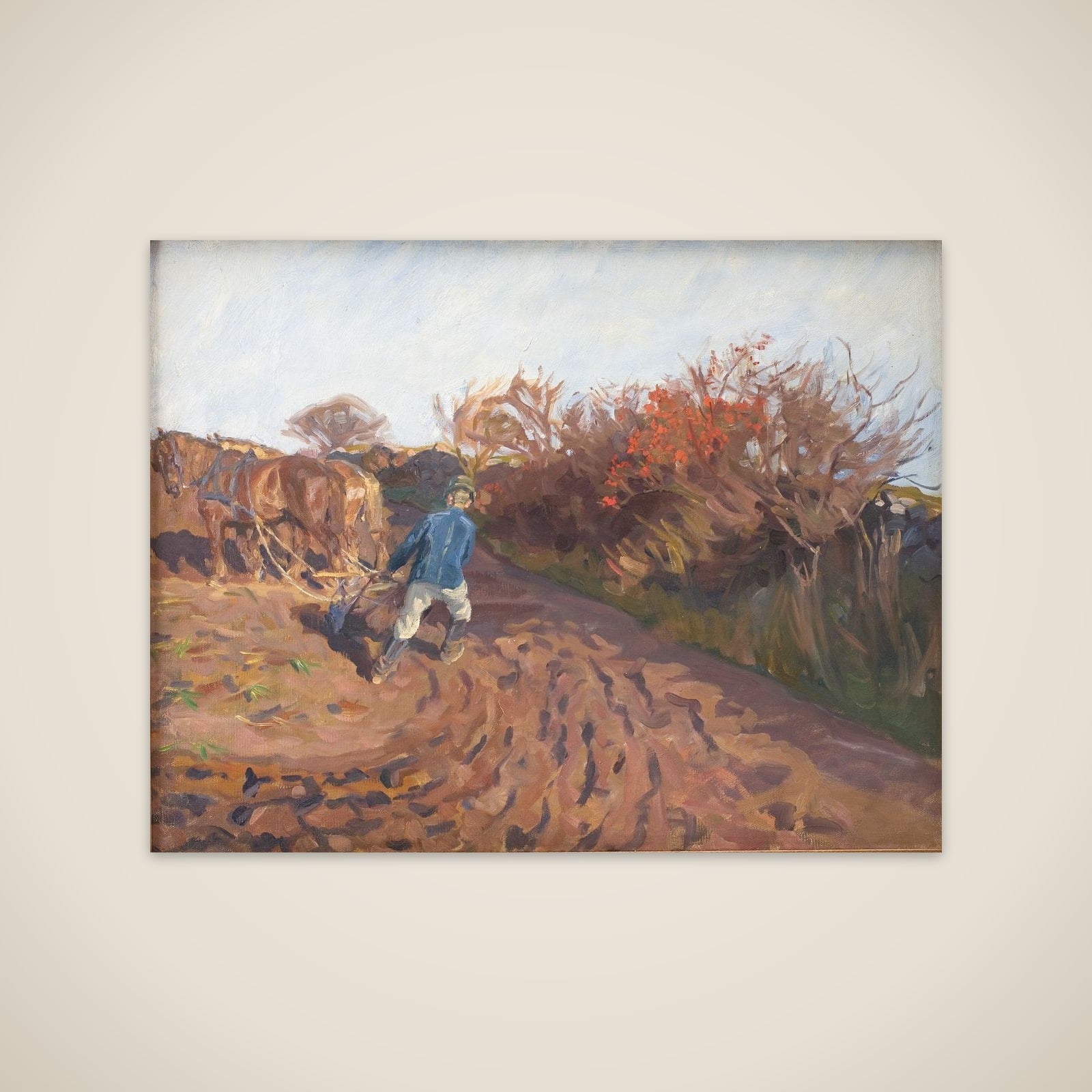 Pløjemanden vender unframed print