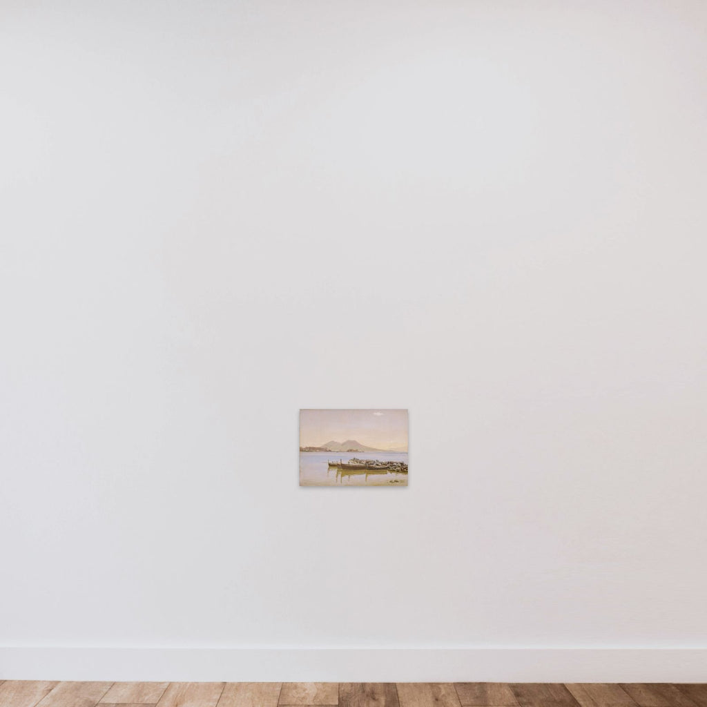 Parti af bugten ved Napoli med Vesuv i baggrunden unframed — shown to scale