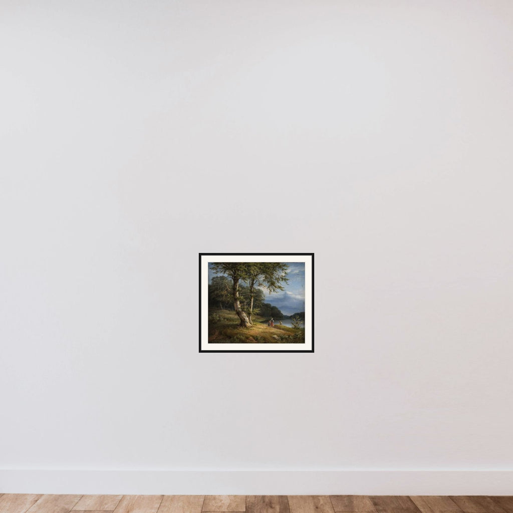 Skovlandskab ved Bagsværd Sø framed — shown to scale