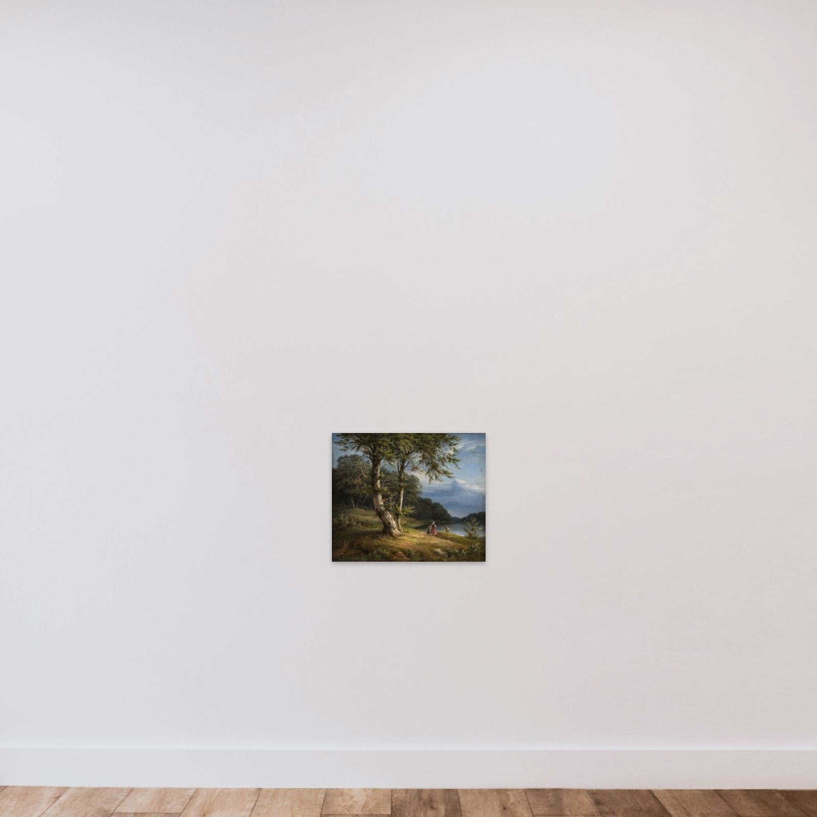 Skovlandskab ved Bagsværd Sø unframed — shown to scale