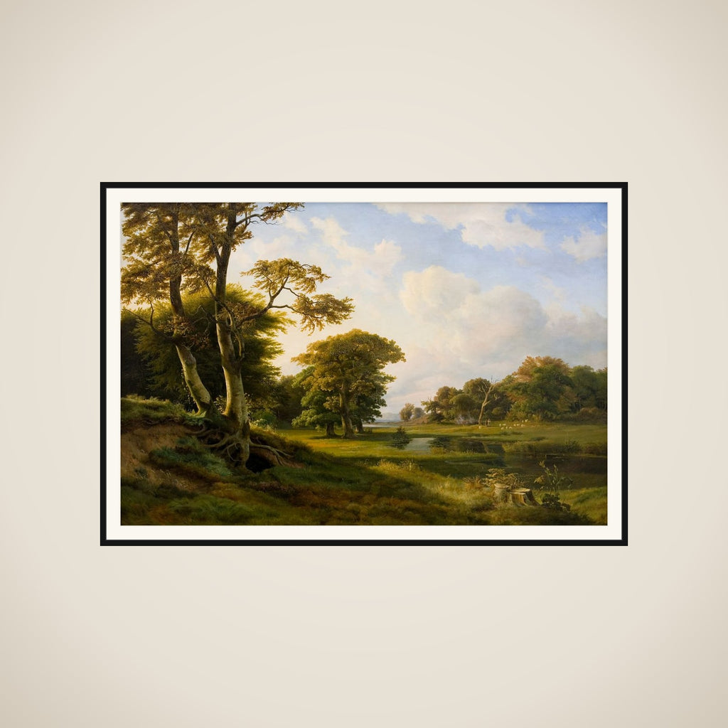 Skovlandskab ved Hellebæk. Efterår framed