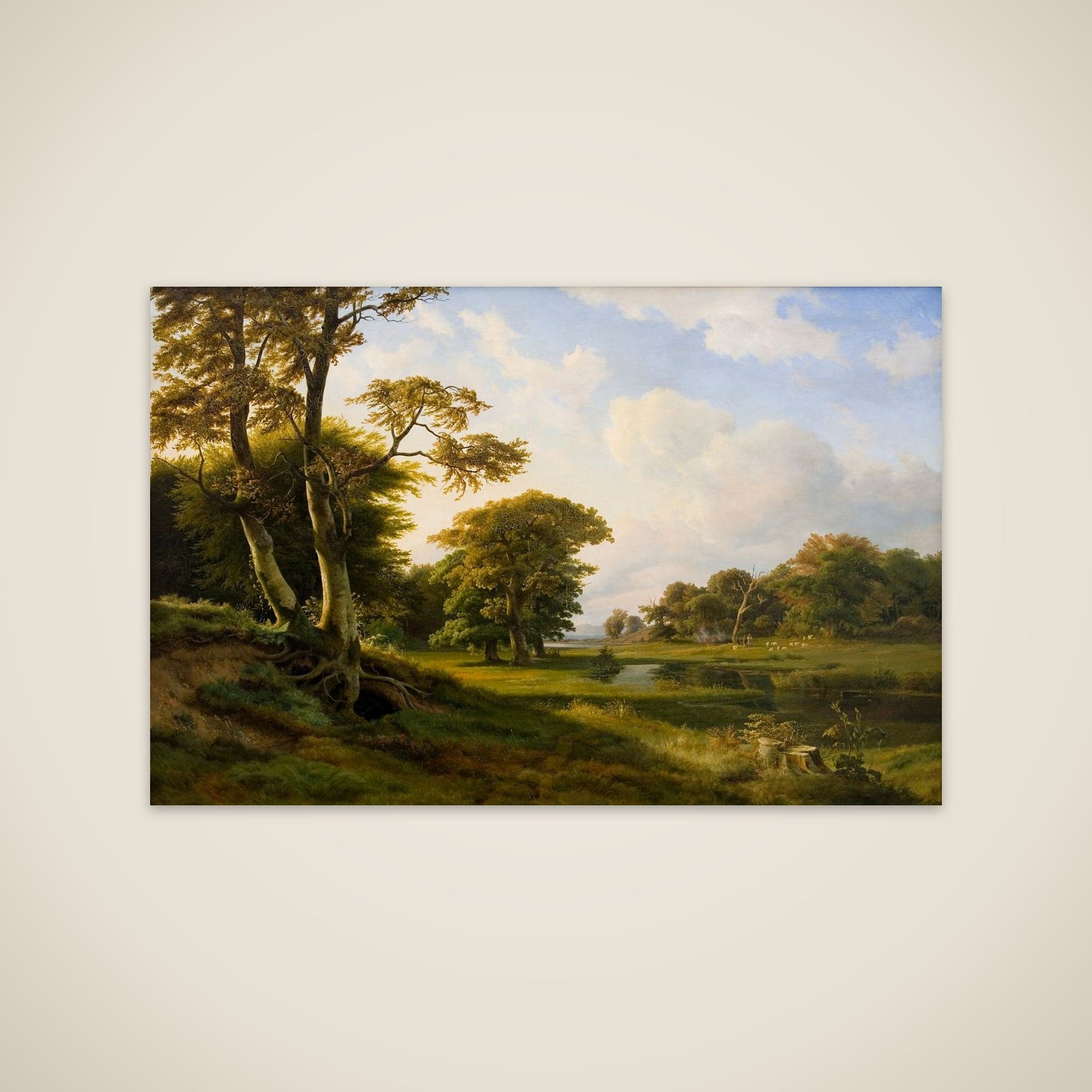Skovlandskab ved Hellebæk. Efterår unframed print
