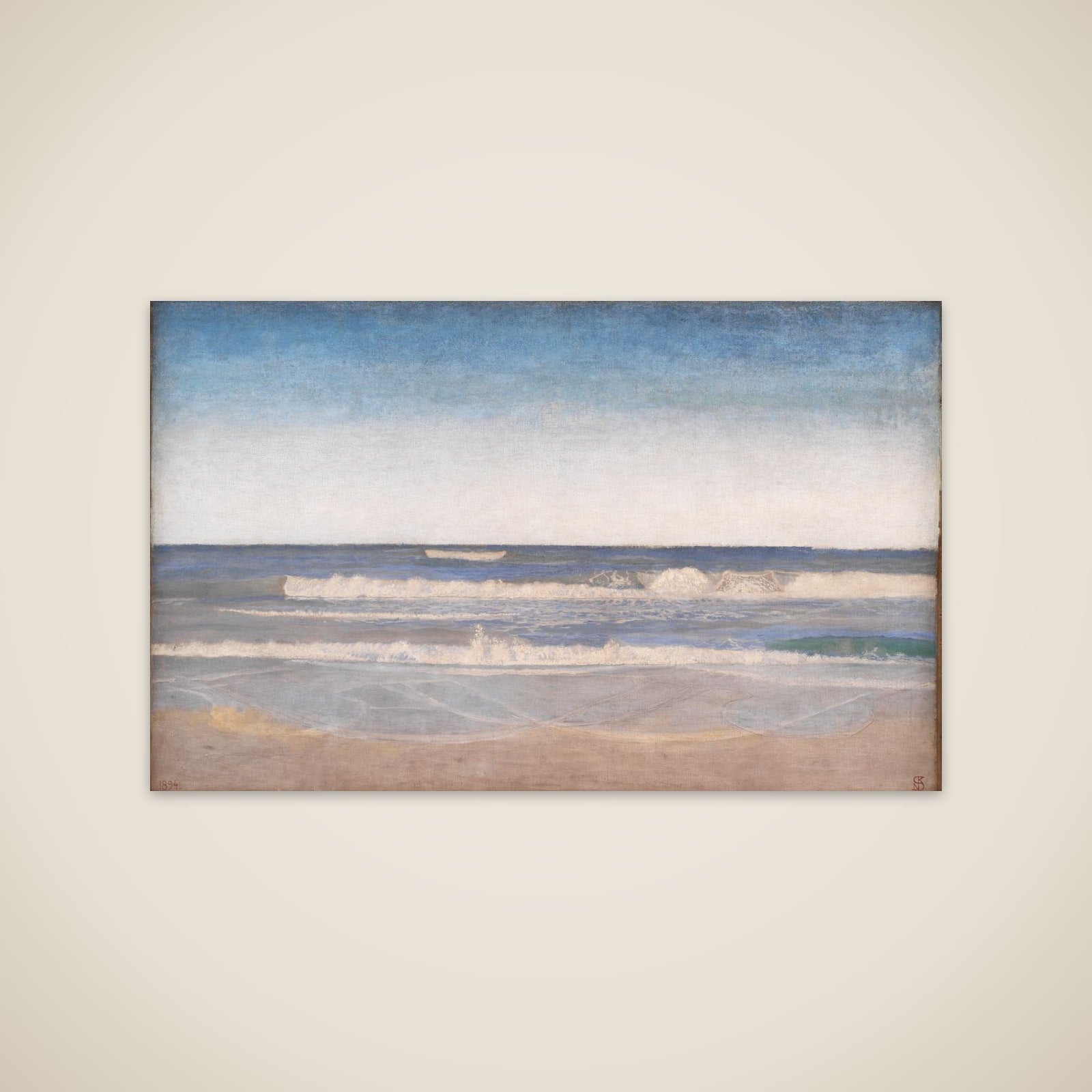 Svære dønninger ved Jyllands vestkyst unframed print