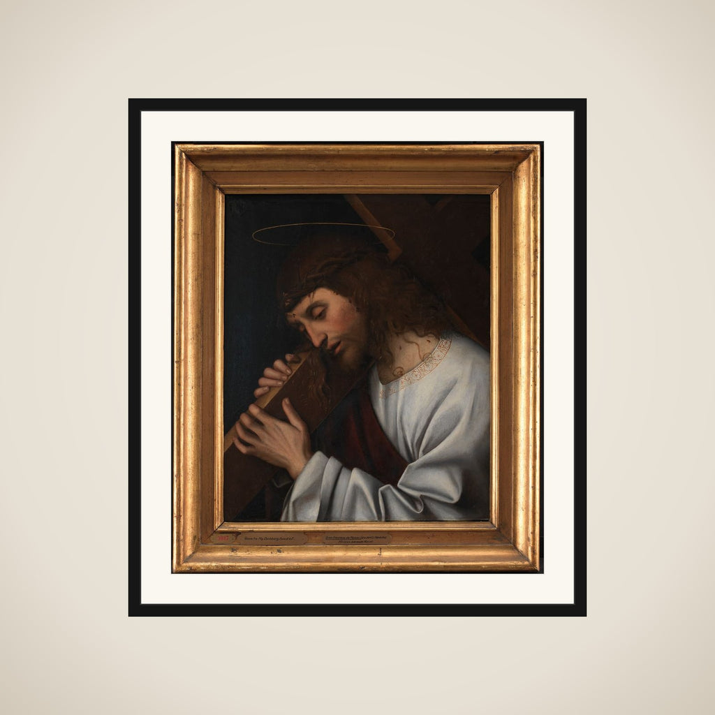 Kristus bærende korset framed