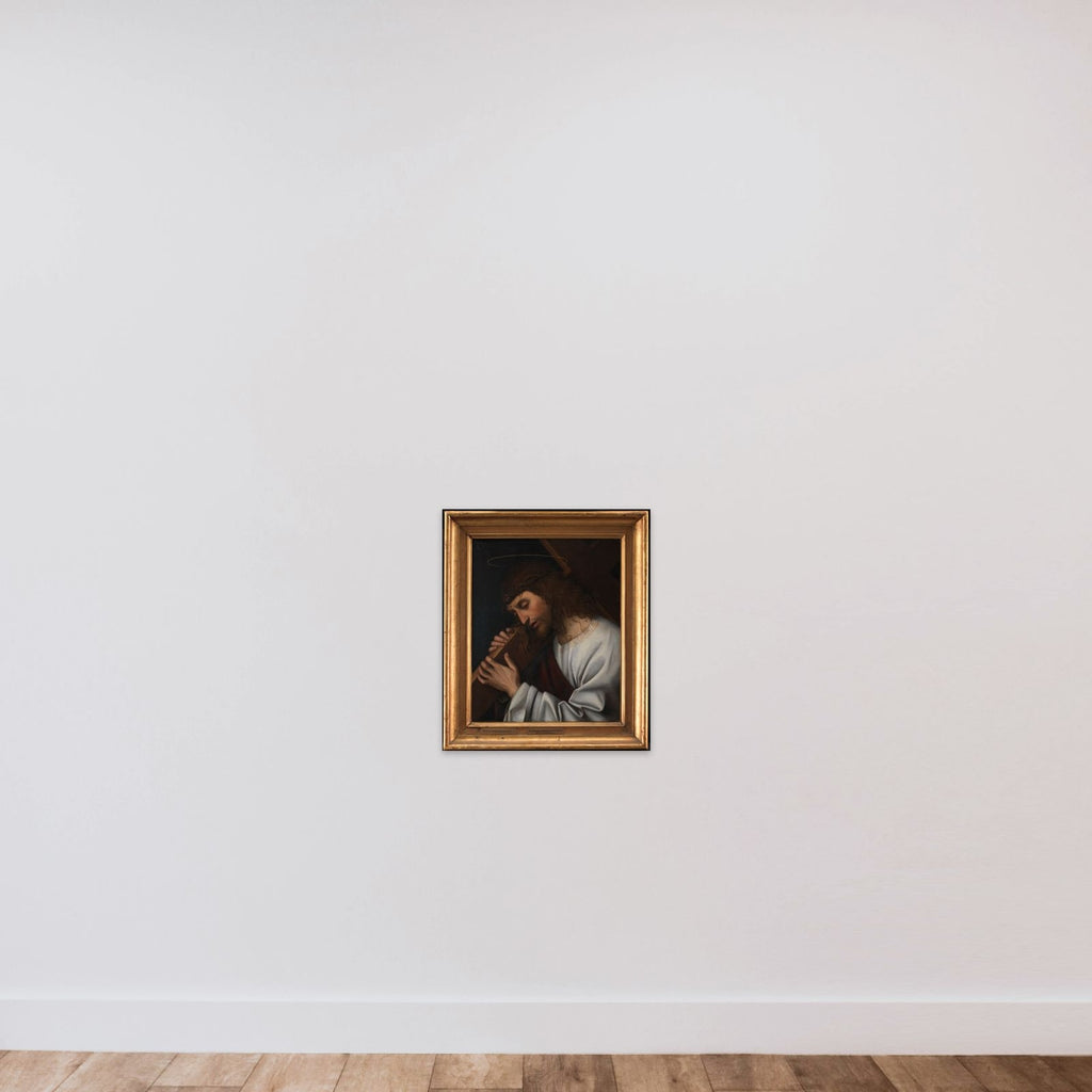 Kristus bærende korset unframed — shown to scale