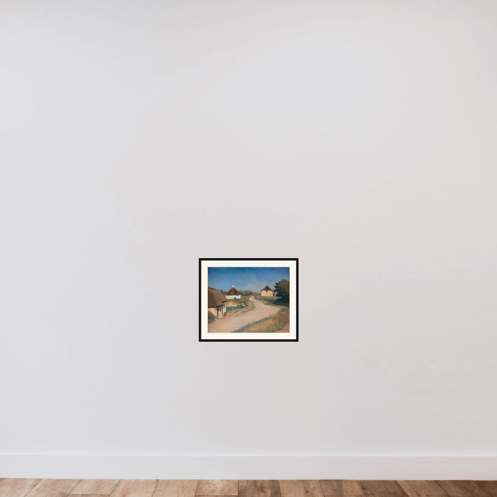 Vej med huse. Morsø framed — shown to scale