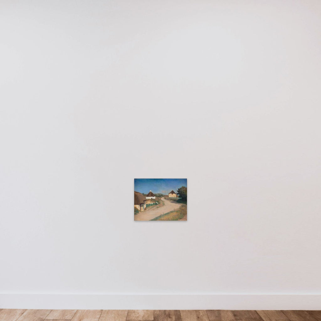Vej med huse. Morsø unframed — shown to scale