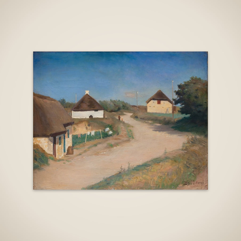 Vej med huse. Morsø unframed print