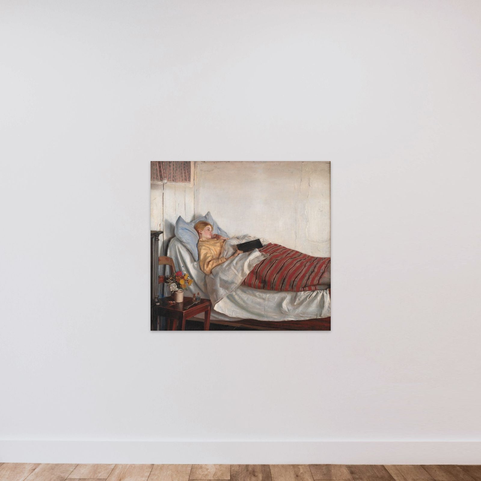 Den syge pige unframed — shown to scale